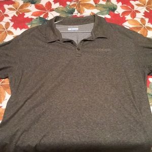 Mens dark green Columbia polo shirt